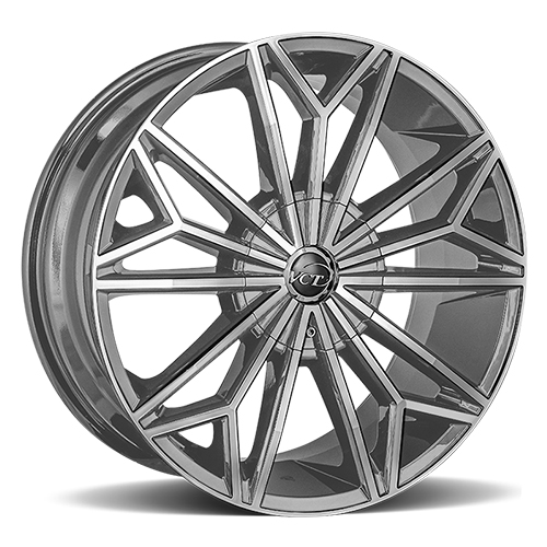VCT Viper Silver W/ Machined Spoke Face - Part Number VPR-208551420+40SM VCT Viper Silver W/ Machined Spoke Face Photo
