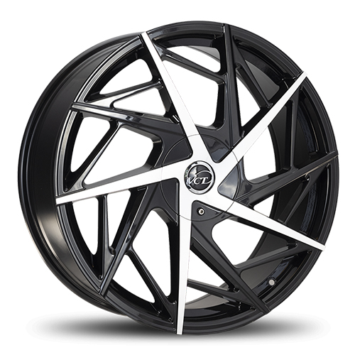 VCT Warlock Black W/ Machined Spoke Face - Part Number WAR-228551427+38BM VCT Warlock Black W/ Machined Spoke Face Photo