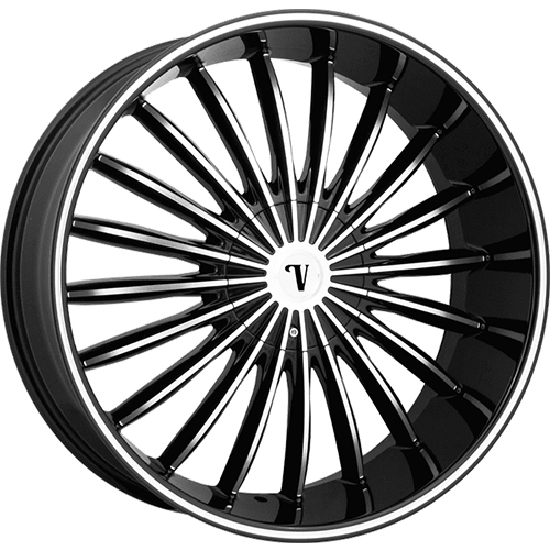 Velocity Wheel VW11 Black Machined - Part Number VW11-22914BM Velocity Wheel VW11 Black Machined Photo
