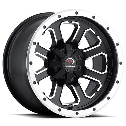 Vision Offroad Commander 548 Black W/ Machined Face - Part Number 548-147110MBMF4 Vision Offroad Commander 548 Black W/ Machined Face Photo