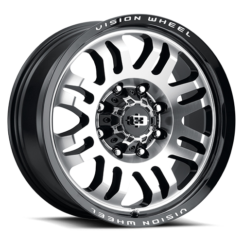 Vision Offroad Inferno 409 Gloss Black With Machined Face - Part Number 409-29583GBMF-18 Vision Offroad Inferno 409 Gloss Black With Machined Face Photo