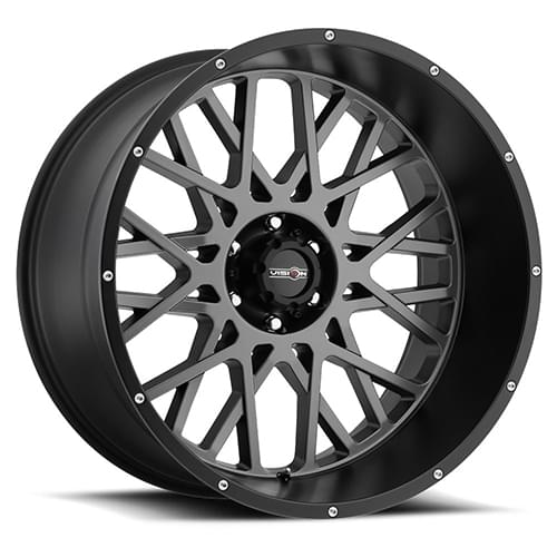 Vision Offroad Rocker 412 Anthracite W/ Black Lip - Part Number 412-8973ABL12 Vision Offroad Rocker 412 Anthracite W/ Black Lip Photo
