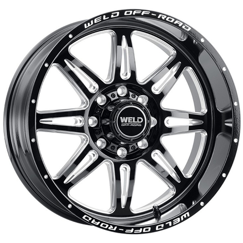 Weld Off-Road Cheyenne W132 Gloss Black Milled - Part Number W13202098475 Weld Off-Road Cheyenne W132 Gloss Black Milled Photo