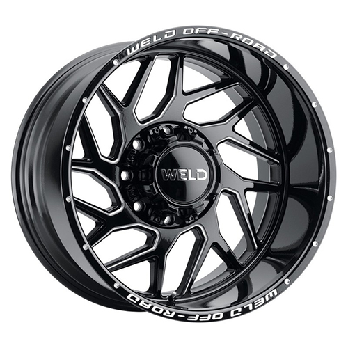 Weld Off-Road Fulcrum W117 Gloss Black Milled - Part Number W11700082475 Weld Off-Road Fulcrum W117 Gloss Black Milled Photo