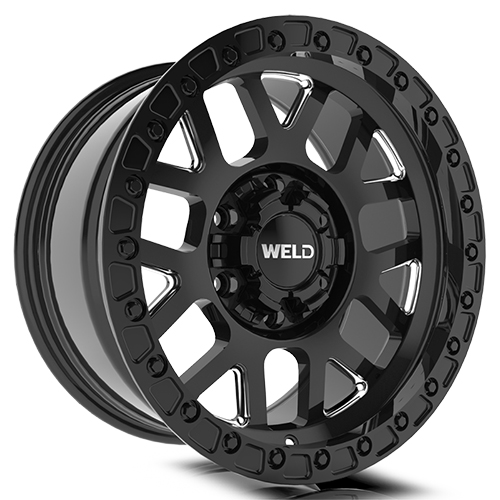 Weld Off-Road Cinch W105 Gloss Black Milled - Part Number W10509070500 Weld Off-Road Cinch W105 Gloss Black Milled Photo