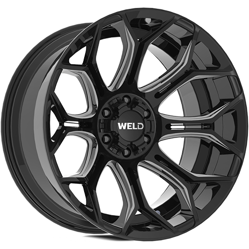 Weld Off-Road Gradient W111 Gloss Black Milled - Part Number W11144070475 Weld Off-Road Gradient W111 Gloss Black Milled Photo
