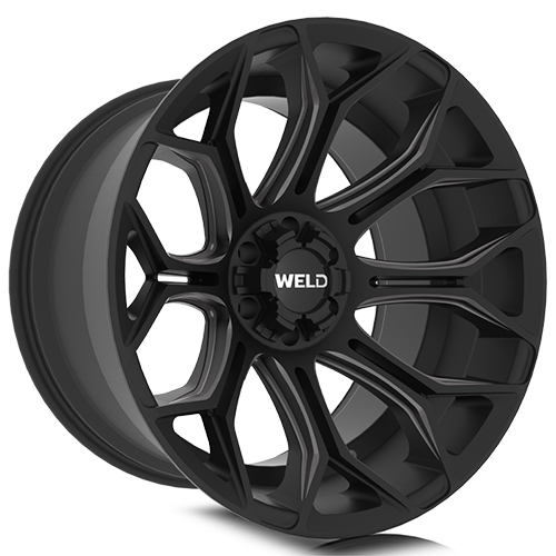 Weld Off-Road Gradient W112 Satin Black Machined DDT - Part Number W11244017475 Weld Off-Road Gradient W112 Satin Black Machined DDT Photo