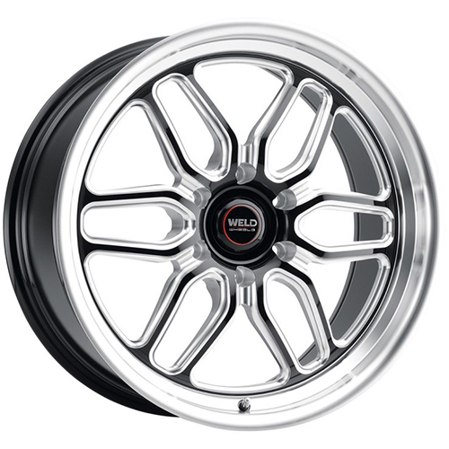 Weld Performance Laguna 6 Drag S153 Gloss Black Milled W/ Diamond Cut Lip - Part Number S1530C084N13 Weld Performance Laguna 6 Drag S153 Gloss Black Milled W/ Diamond Cut Lip Photo