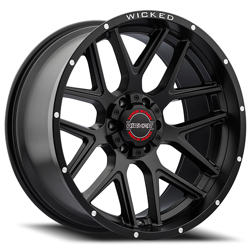 Wicked W903 Matte Black w/ Milled Rivets - Part Number W903B220050-19MB Wicked W903 Matte Black w/ Milled Rivets Photo