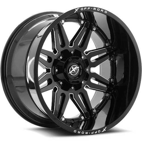 XF Offroad XF-204 Gloss Black Milled Window - Part Number XF-2042414051397150-76GBML/CB110.3 XF Offroad XF-204 Gloss Black Milled Window Photo