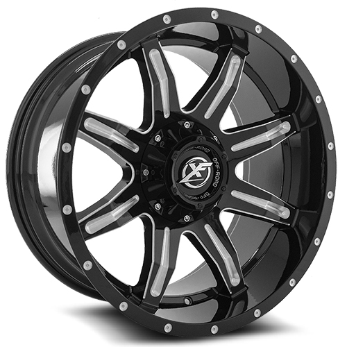 XF Offroad XF-211 Gloss Black Milled - Part Number XF-211221281701651-44GBM XF Offroad XF-211 Gloss Black Milled Photo