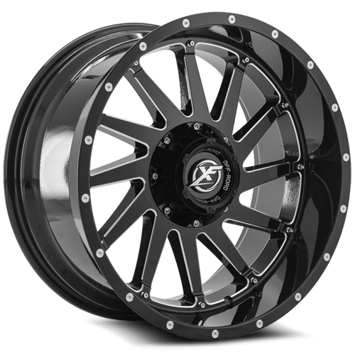 XF Offroad XF-216 Gloss Black Milled - Part Number XF-216221281651170-44GBML XF Offroad XF-216 Gloss Black Milled Photo