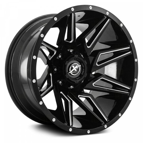 XF Offroad XF-218 Gloss Black Milled - Part Number XF-21820105135127-24GBML XF Offroad XF-218 Gloss Black Milled Photo
