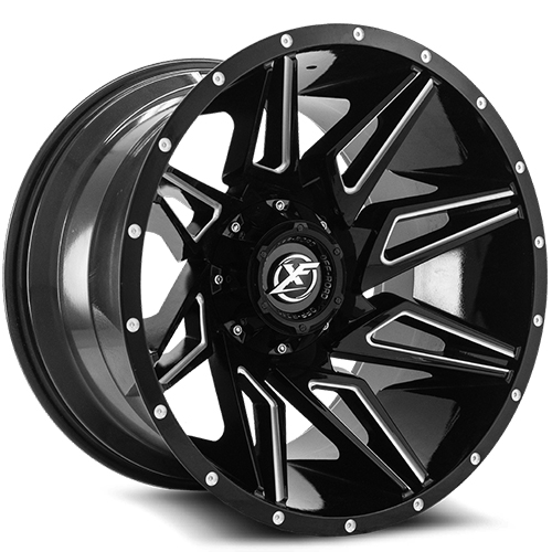 XF Offroad XF-218 Gloss Black Machined - Part Number XF-218209051397150+12BM XF Offroad XF-218 Gloss Black Machined Photo