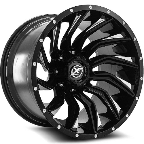 XF Offroad XF-224 Gloss Black Milled - Part Number XF-224221281651170-44GBML XF Offroad XF-224 Gloss Black Milled Photo