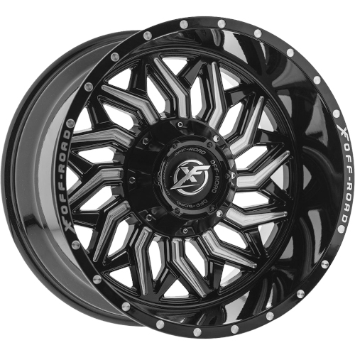 XF Offroad XF-228 Gloss Black Milled - Part Number XF-228209051143127+12GBML XF Offroad XF-228 Gloss Black Milled Photo