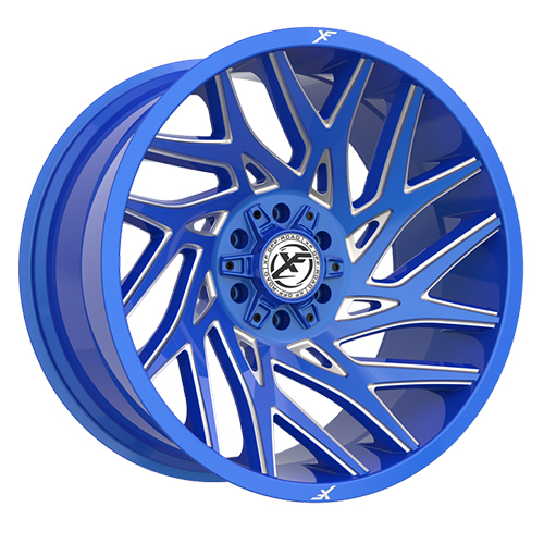 XF Offroad XF-229 Anodized Blue W/ Milled Accents - Part Number XF-229261251271397-44ABML XF Offroad XF-229 Anodized Blue W/ Milled Accents Photo