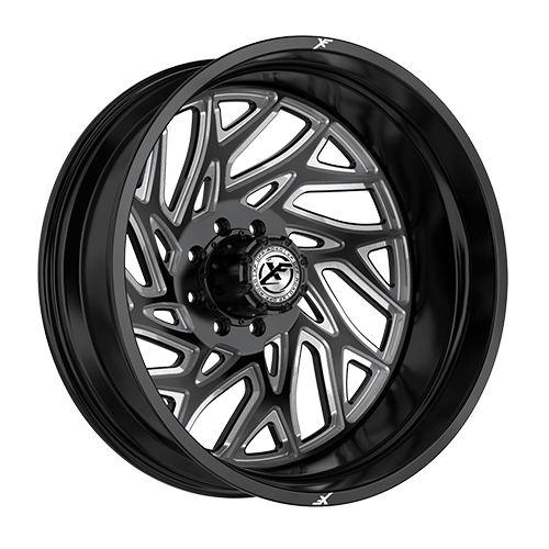 XF Offroad XF-229 Gloss Black Milled Dually - Part Number 229O208261-192GBM XF Offroad XF-229 Gloss Black Milled Dually Photo