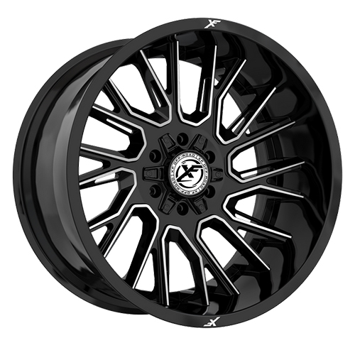 XF Offroad XF-230 Gloss Black Milled - Part Number XF-230189061351397+12GBML XF Offroad XF-230 Gloss Black Milled Photo