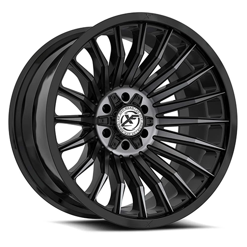 XF Offroad XF-231 Gloss Black Machined W/ Titanium Double Dark Tint - Part Number XF-231261251271397-44GBMTITDDT XF Offroad XF-231 Gloss Black Machined W/ Titanium Double Dark Tint Photo