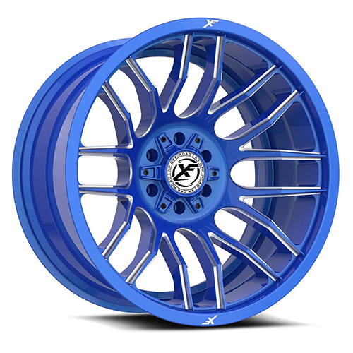 XF Offroad XF-232 Anodized Blue Milled W/ Blue Milled Logo - Part Number XF-232201061351397-24ABML XF Offroad XF-232 Anodized Blue Milled W/ Blue Milled Logo Photo