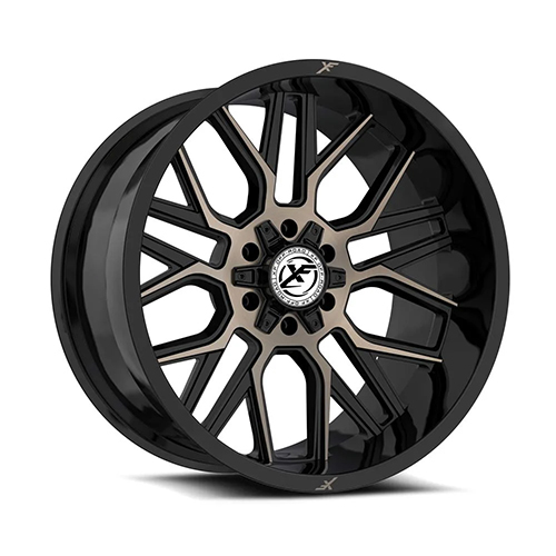 XF Offroad XF-235 Gloss Black W/ Bronze Milled Accents - Part Number XF-235179061351397+0GBMLBR XF Offroad XF-235 Gloss Black W/ Bronze Milled Accents Photo