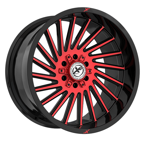 XF Offroad XF-239 Gloss Black W/ Red Milled Accents - Part Number XF-239241481651180-76GBMLR XF Offroad XF-239 Gloss Black W/ Red Milled Accents Photo
