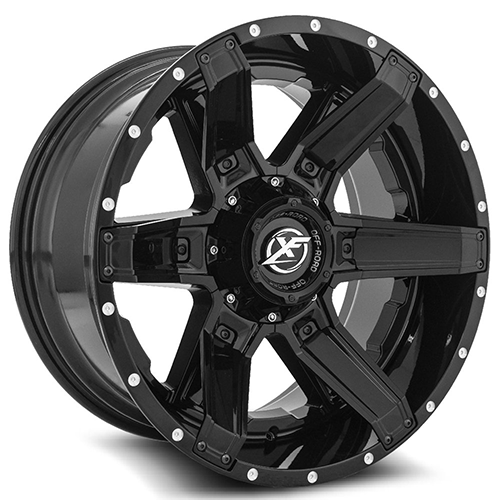 XF Offroad XF-214 Gloss Black W/ Gloss Black Insert - Part Number XF-214201051271397-12GBBIS XF Offroad XF-214 Gloss Black W/ Gloss Black Insert Photo