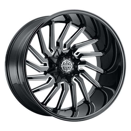 Xtreme Offroad Forged XF-16 Midnight Black W/ Milled Spoke Windows - Part Number XF16-2210TT-25PBX Xtreme Offroad Forged XF-16 Midnight Black W/ Milled Spoke Windows Photo