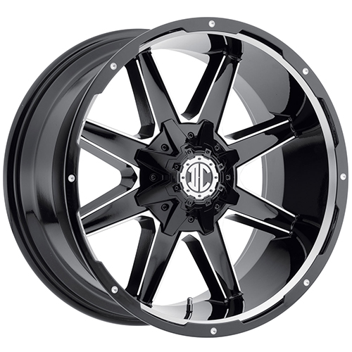 Xtreme Offroad NX-17 Midnight Black W/ Milled Accents & Lip - Part Number NX17-2210UU-25NBDG-I Xtreme Offroad NX-17 Midnight Black W/ Milled Accents & Lip Photo