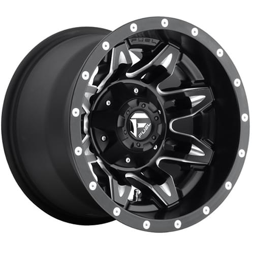 Fuel Offroad Lethal D567 Satin Black W/ Milled Spokes - Part Number D56715000437 Fuel Offroad Lethal D567 Satin Black W/ Milled Spokes Photo