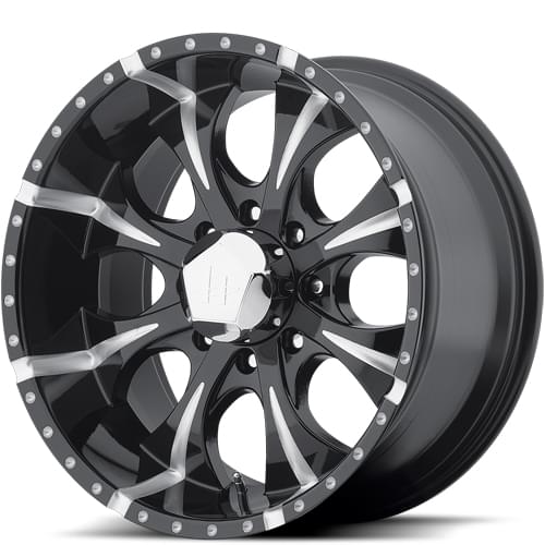 Helo Maxx HE791 6 Lug Gloss Black W/ Milled Spokes - Part Number HE7916860900 Helo Maxx HE791 6 Lug Gloss Black W/ Milled Spokes Photo