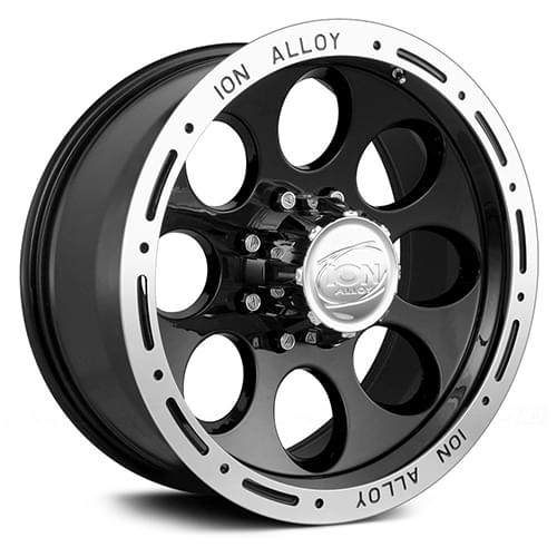 Ion Alloy 174 Gloss Black W/ Machined Lip - Part Number 174-6835B Ion Alloy 174 Gloss Black W/ Machined Lip Photo